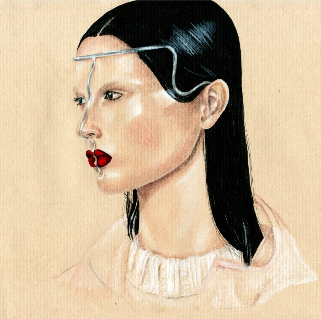 Accessoire et make-up d'un défile Maison Margiela